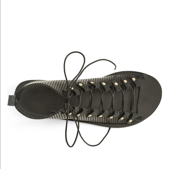 Ancient Greek Sandal lace up leather sides EUC sz7 - Picture 3 of 8